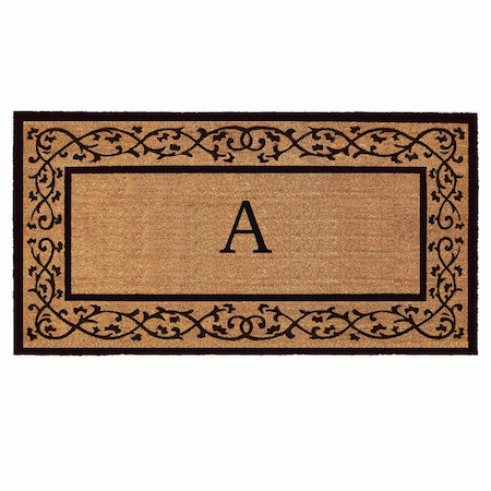 Calloway Mills Monogram Door Mat, Black, Natural, 30 in W x 48 in L 120073048A